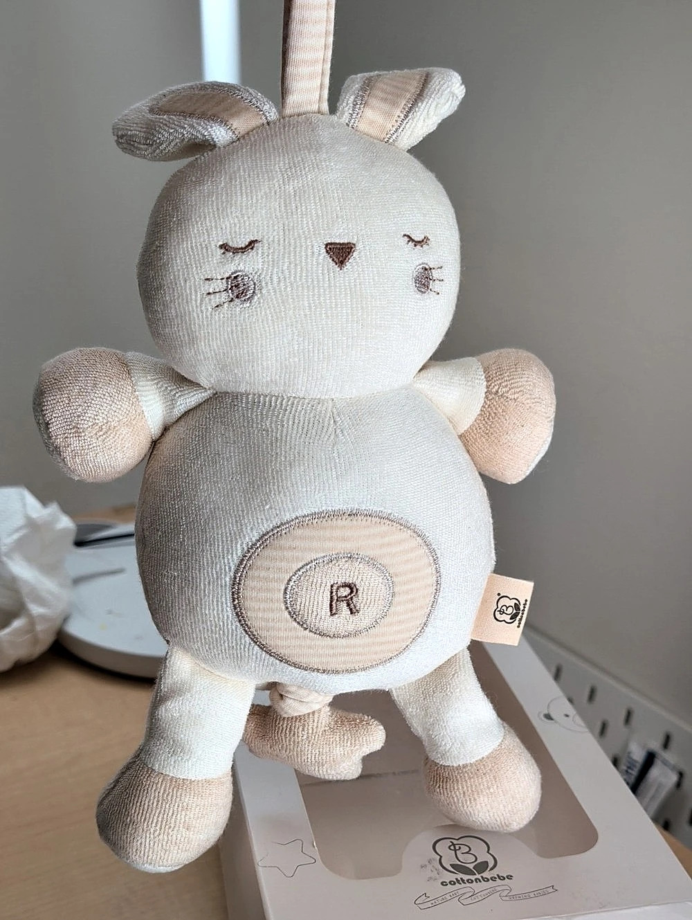 cotton bebe Plush Stuffed Bunny With Lullaby Music